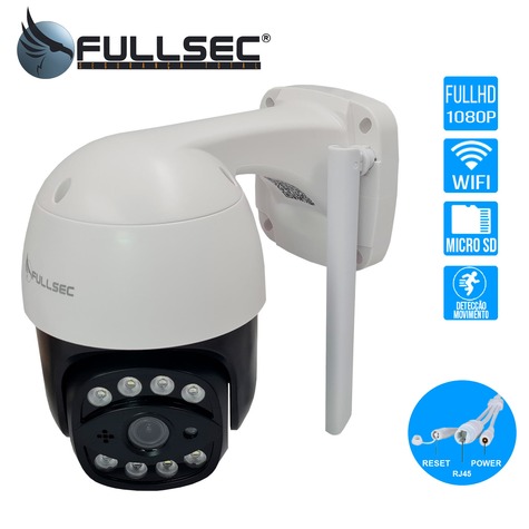 Câmera Mini Speed Dome IP 2MP FullHD 1080P WIFI RJ45 PTZ SDIP-04