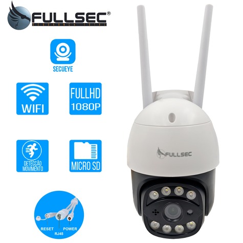 Câmera Mini Speed Dome IP 2MP FullHD 1080P WIFI RJ45 PTZ SDIP-04