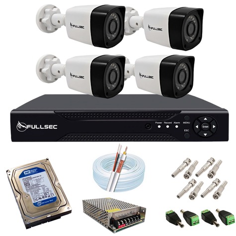 Kit 4 Câmeras Bullet HD 720p AH15 + DVR 4CH KIT4-4B500GB