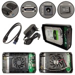 Case para Hd Externo 3,5" e-SATA/ e-SATA para USB 3.0 com Fan