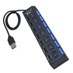 HUB Usb 2.0 7 Portas Chaveadas JC-HUB701