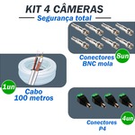 Kit 4 Câmeras Bullet HD 720p AH15 + DVR 4CH KIT4-4B500GB